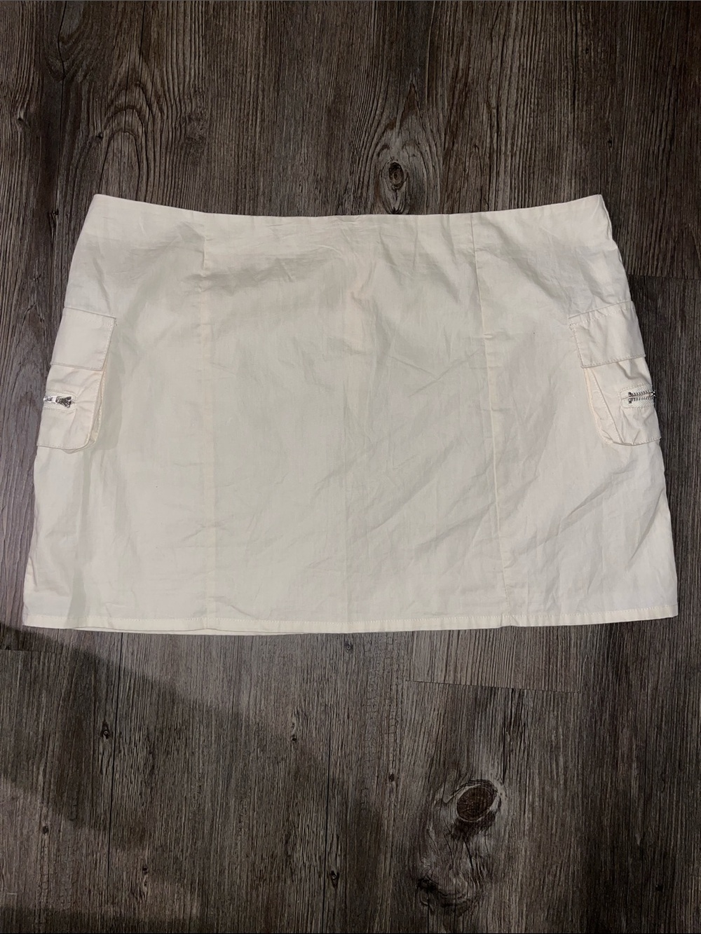 DAISY STREET URBAN OUTFITTERS Cream Mini Skirt with Utility Pocket Detail